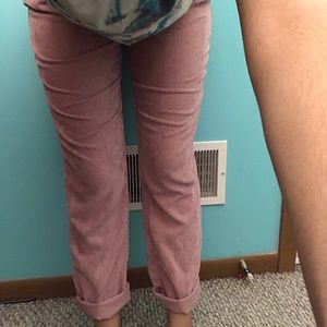 Pink corduroy pants